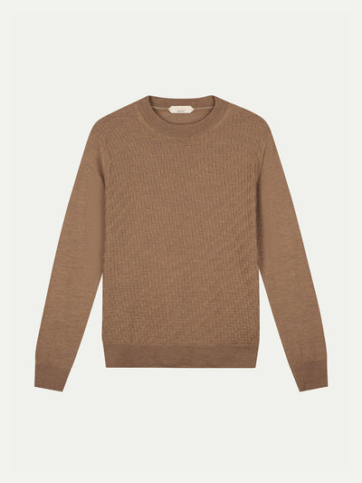 Brown City Crew Basket Weave