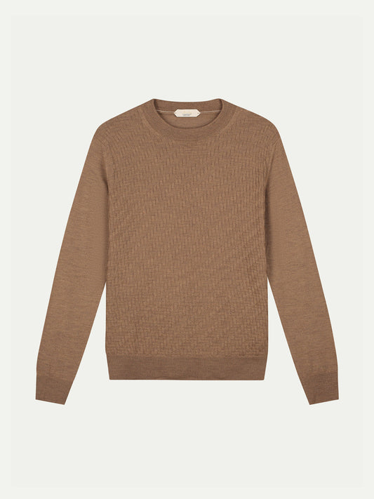 Brown City Crew Basket Weave
