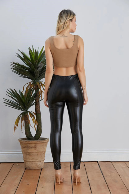 Women's Premium Leather Leggings | Luxury Style | Yildiz Studio