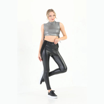 Women's Premium Leather Leggings | Luxury Style | Yildiz Studio