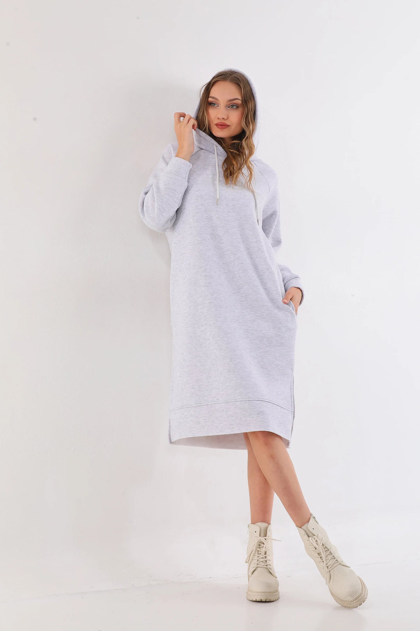 Women's Oversized Hoodie Dress | Casual Long Sleeve Sweatshirt Dress
