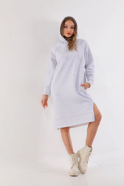 Women's Oversized Hoodie Dress | Casual Long Sleeve Sweatshirt Dress
