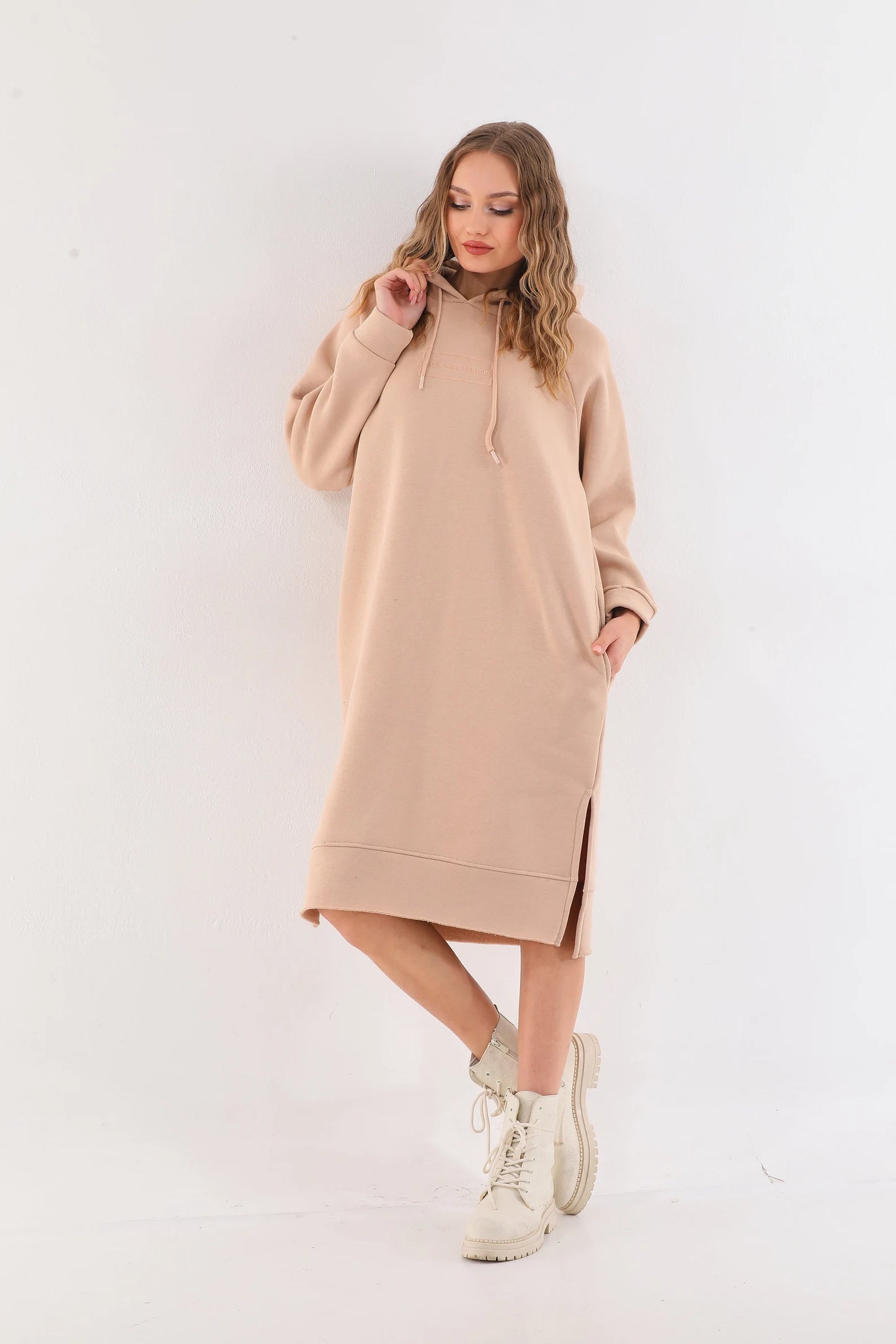 Women's Oversized Hoodie Dress | Casual Long Sleeve Sweatshirt Dress
